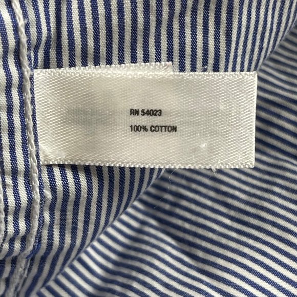 Gap Shirt Mens Small Blue Striped Button Down Long Sleeve 100% Cotton Casual - Picture 14 of 16